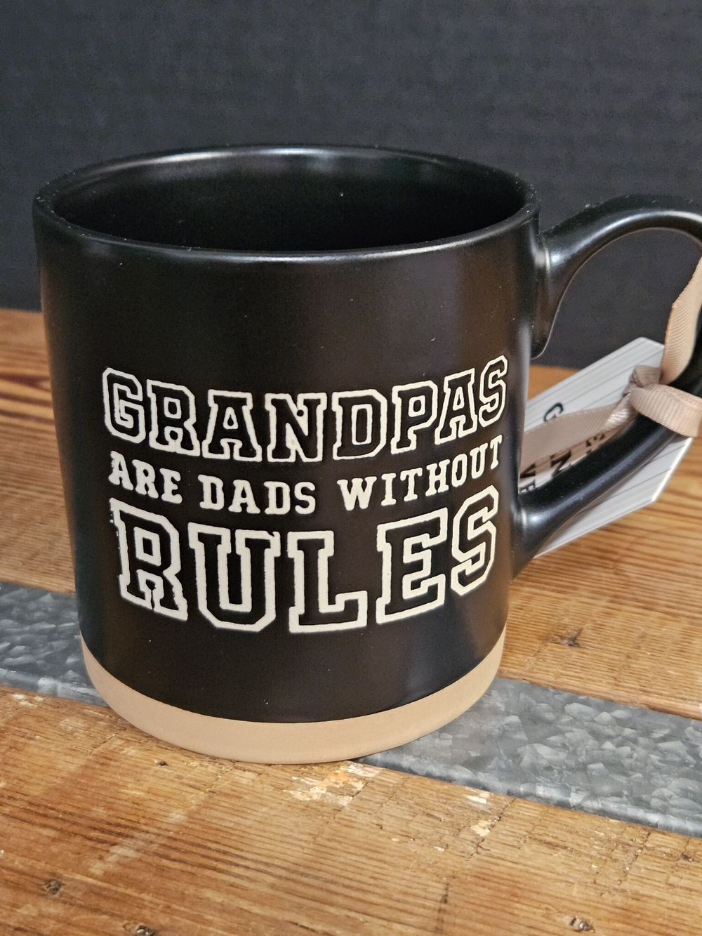 Eccolo Black and Tan "Grandpas Are Dads Without Rules" Mug